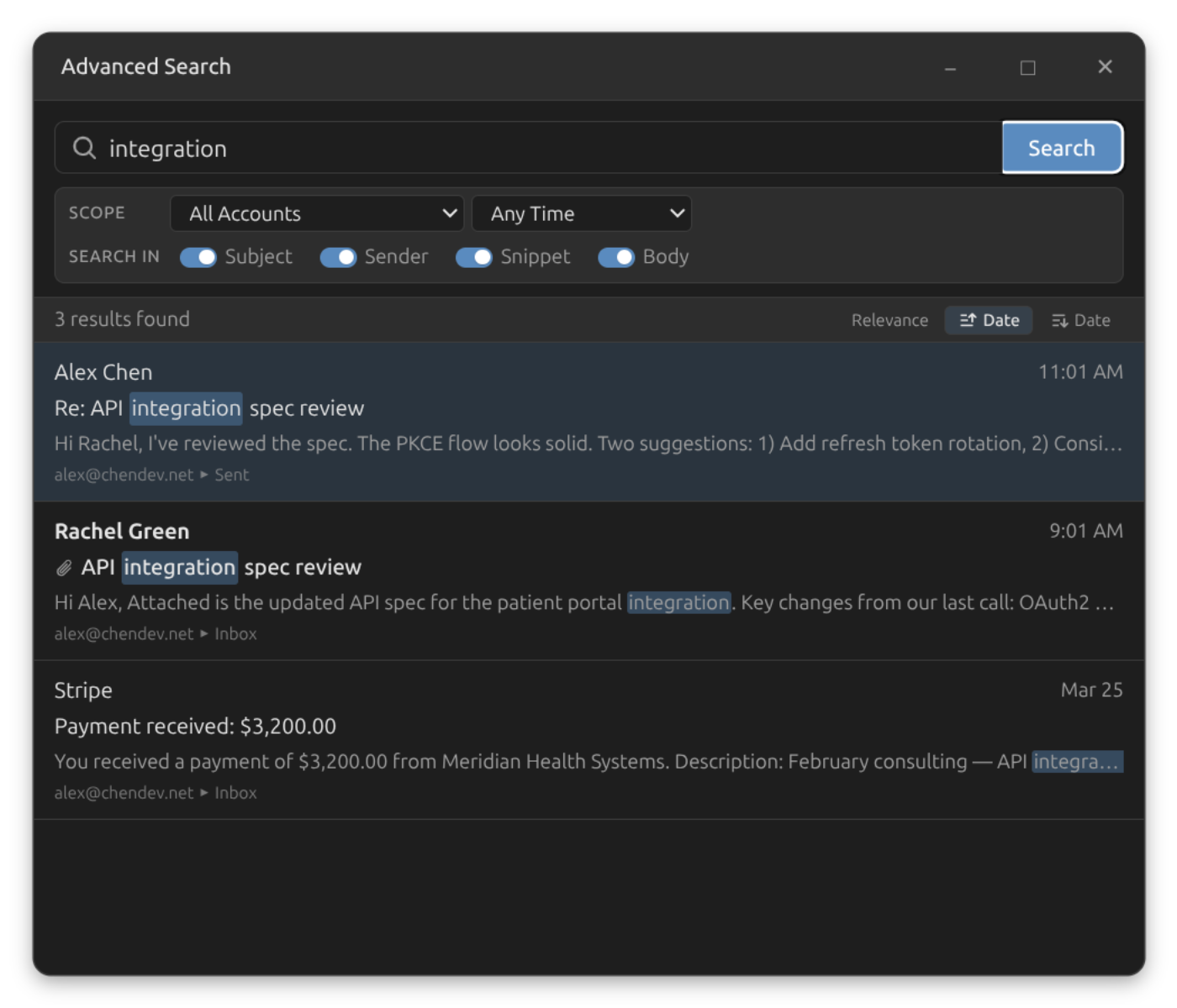 Box Advanced Search with scope filters, field toggles, and highlighted results